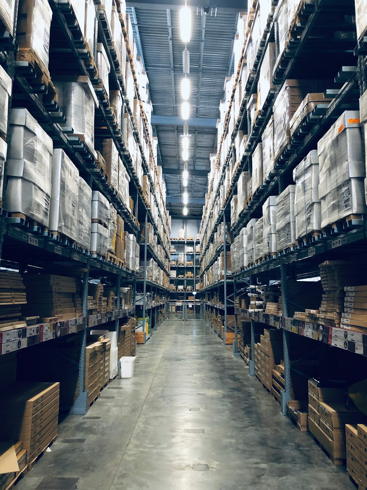 Industrial warehouse and supply network